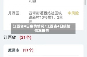 江西省4日疫情情况/江西省4日疫情情况报告