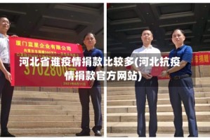 河北省谁疫情捐款比较多(河北抗疫情捐款官方网站)