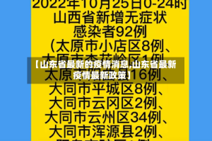 【山东省最新的疫情消息,山东省最新疫情最新政策】