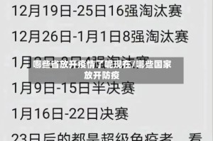 哪些省放开疫情了呢现在/哪些国家放开防疫