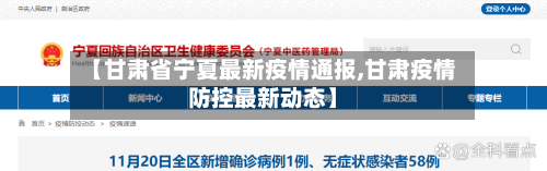 【甘肃省宁夏最新疫情通报,甘肃疫情防控最新动态】-第1张图片